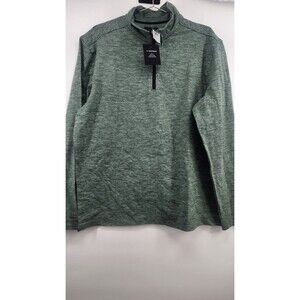 01.Algo Men's XL Dark Green SmoothTech Max 1/4 Zip Performance Fleece NWT